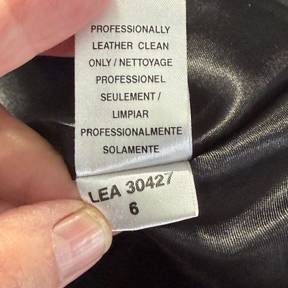 BCBGMAXAZRIA Black 100% Leather Paneled Flare Midi Skirt Women’s Size 6 - Picture 10 of 11